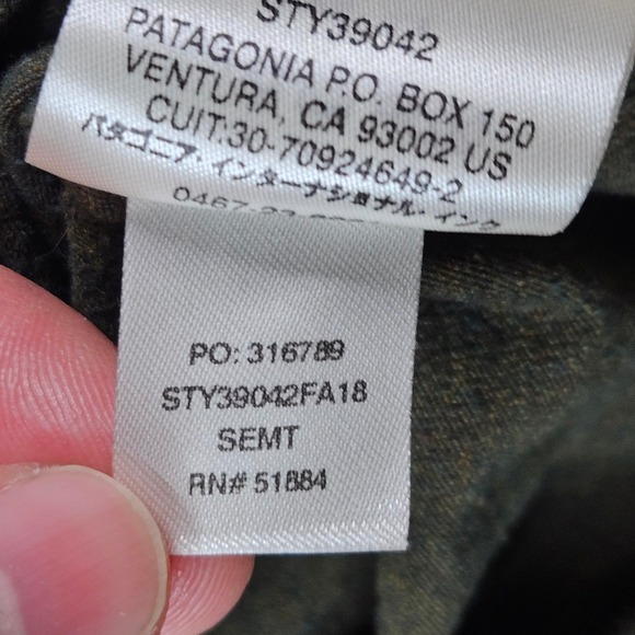 Patagonia Responsibili-Tee Long Sleeve Shirt Mens XL Green Recycled - Picture 10 of 11